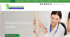 Desktop Screenshot of chesapeakechiropractic.com